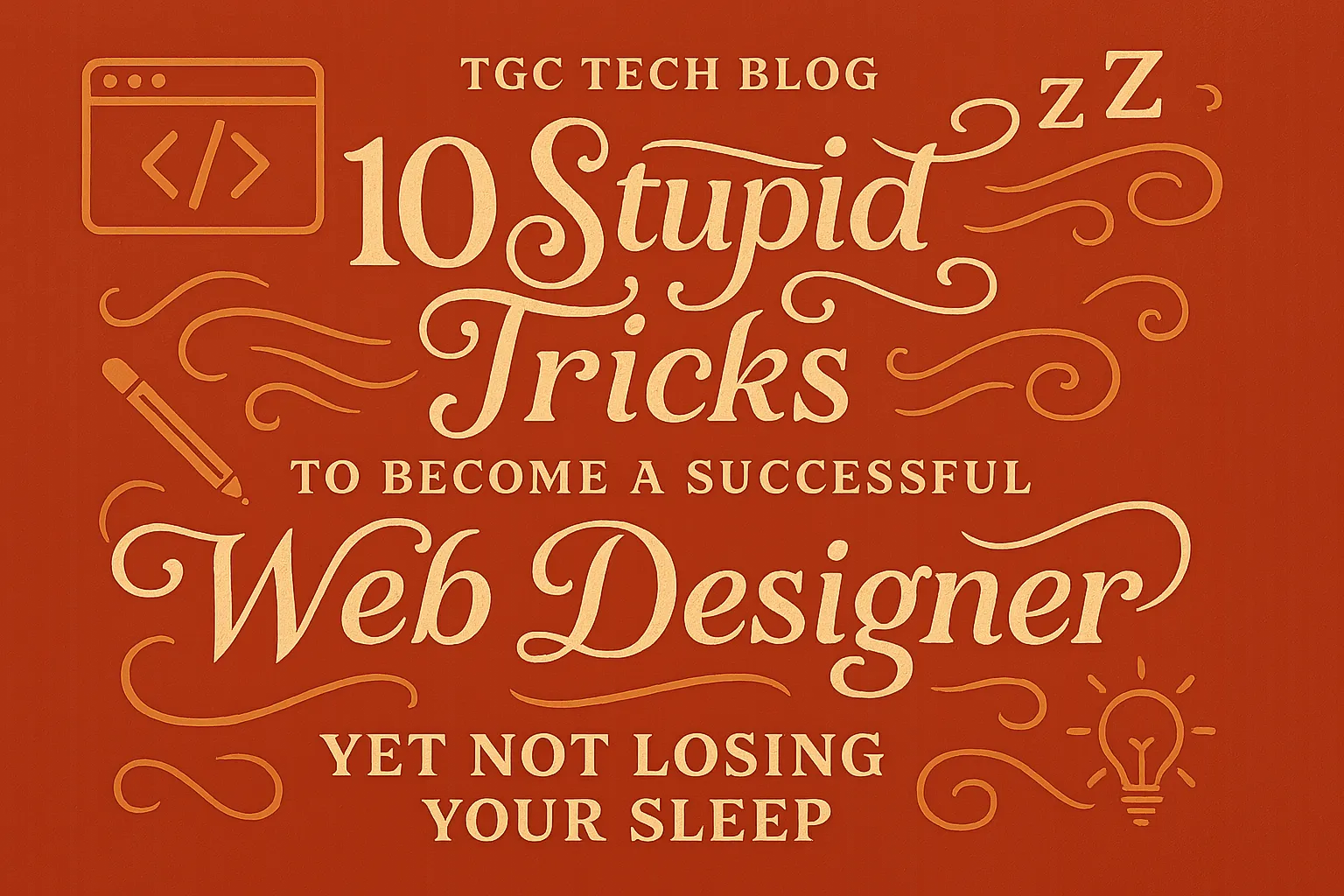 10 Stupid tricks to become a successful web designer, yet not losing your sleep